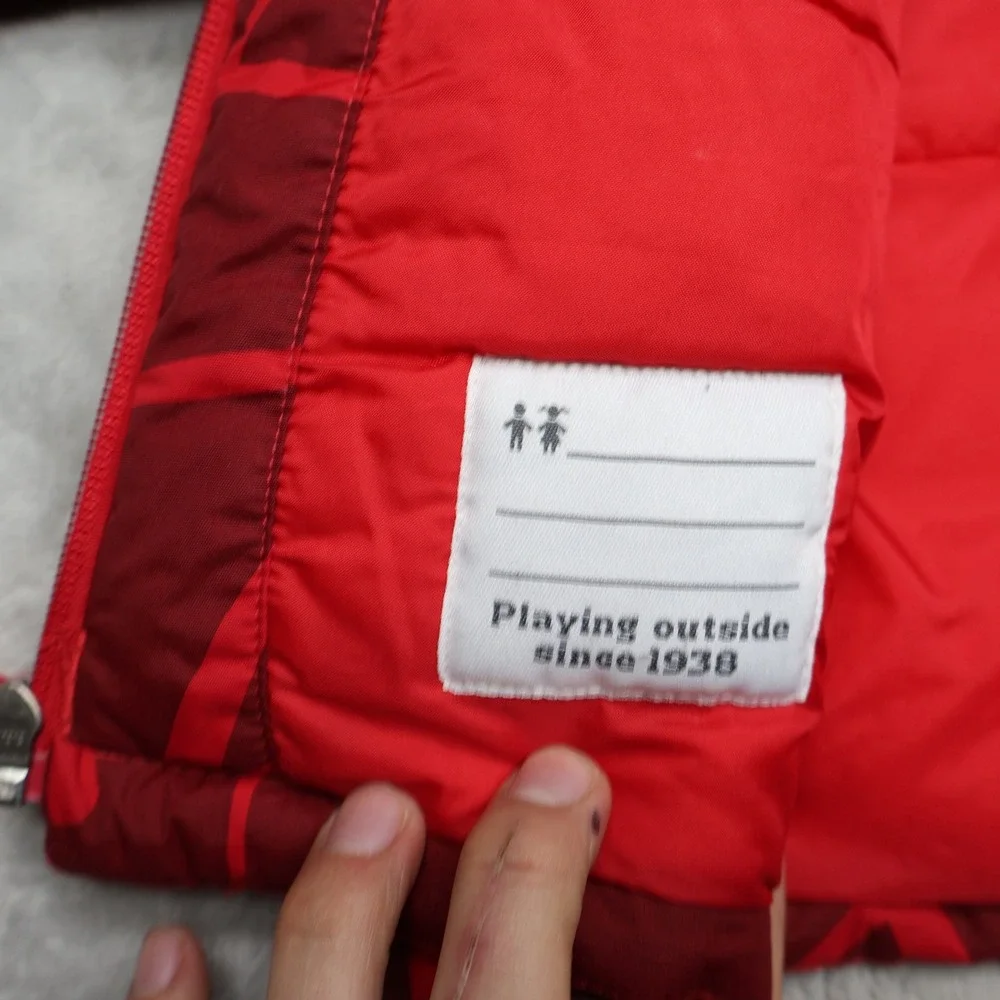 Columbia Jacket‎ Boys Medium 10/12 Red Geometric Lightning Lift Insulated Puffer